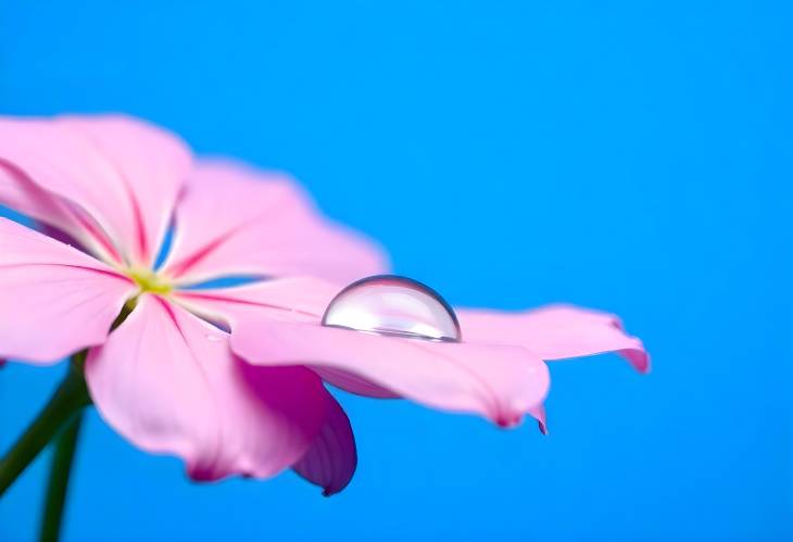 Delicate Beauty Water Drop on a Pink Flower